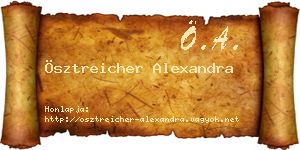 Ösztreicher Alexandra névjegykártya