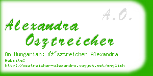 alexandra osztreicher business card